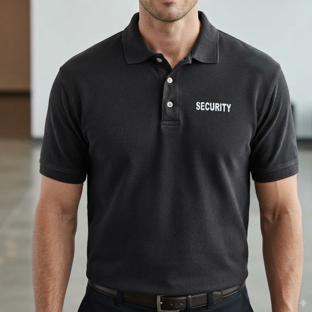 Rothco Mens Black Security Polo Shirt Short Sleeve 100% Cotton 4XL-Large